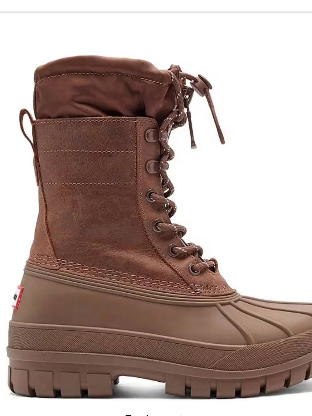 Hunter Skylar Bungee Waterproof Brown Winter Boots Size 7 Gorpcore Outdoor Fall